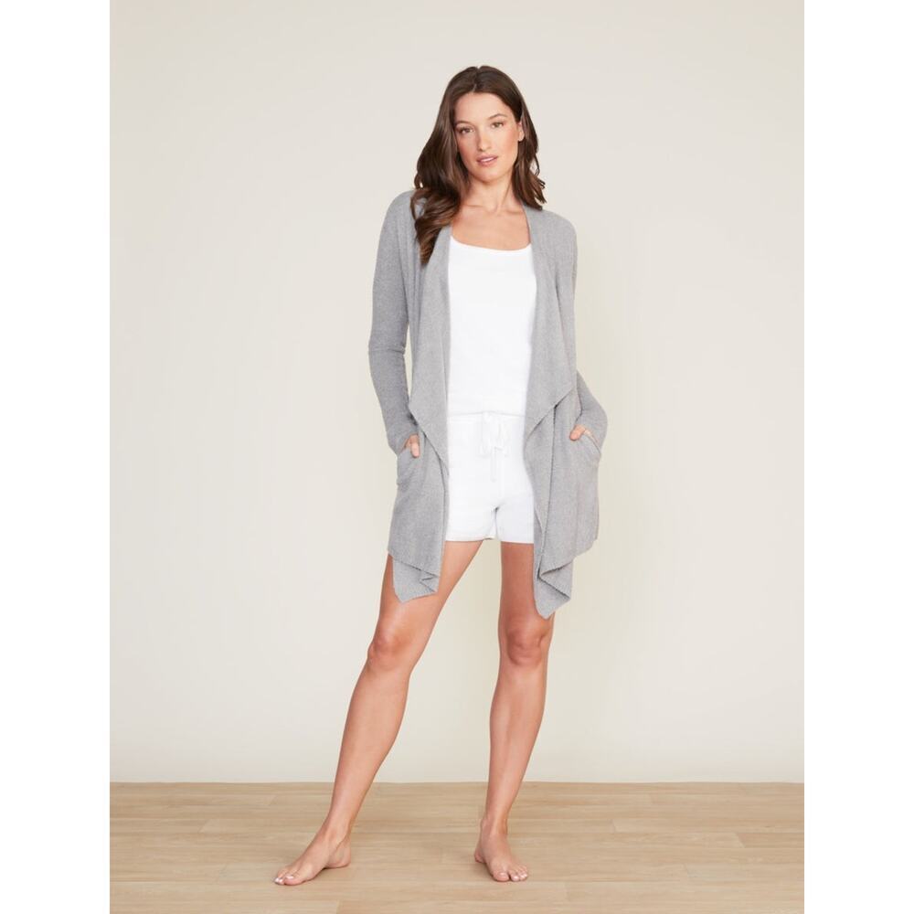 Barefoot dreams cozy chic lite knit island wrap drape cardigan sweater small/med
